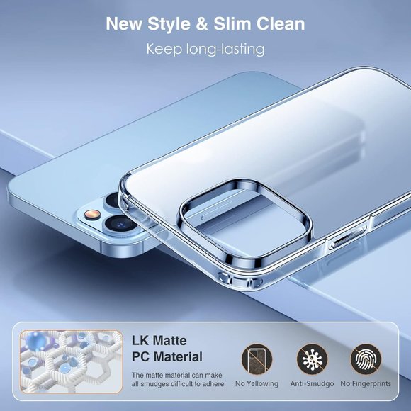 iPhone 14 Plus Case - Matte Clear with Lens Protectors and Screen Protectors - Picture 4 of 10